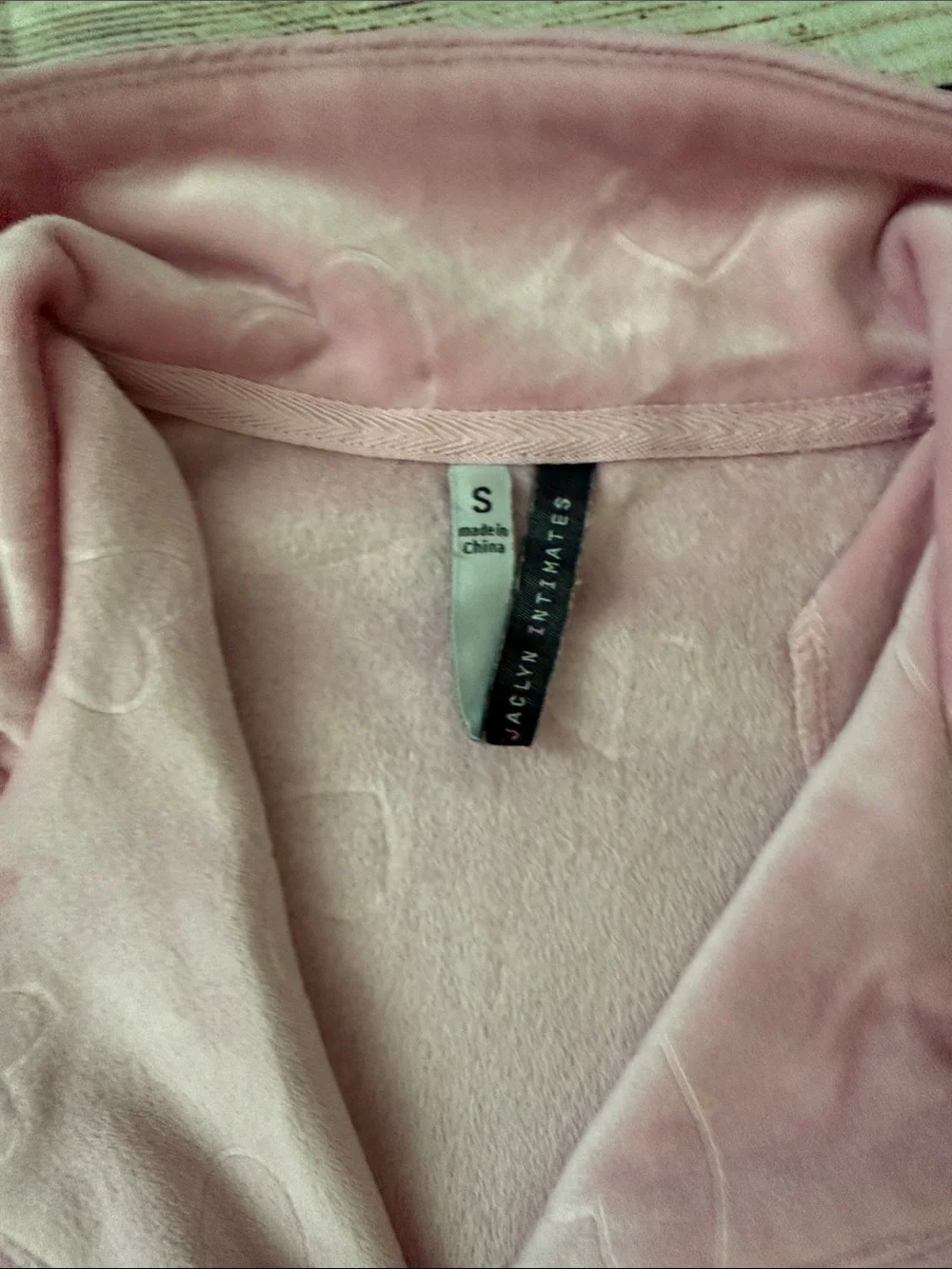 Jaclyn Intimates Pink Heart Velour Pjs
